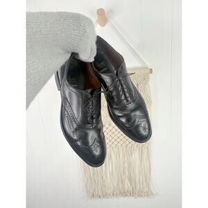 Allen Edmonds McAllister Black Leather Oxford Wingtip Dress Shoes Mens Size 14